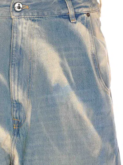 Vivienne Westwood Buckle Back Jeans Bleach Denim Blue Xl Unisex