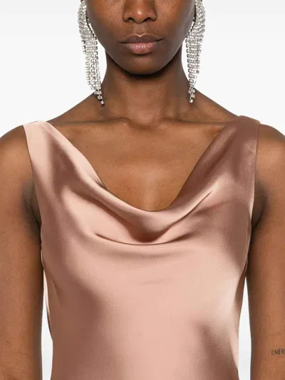 Norma Kamali Brown Maria Gown In Neutral