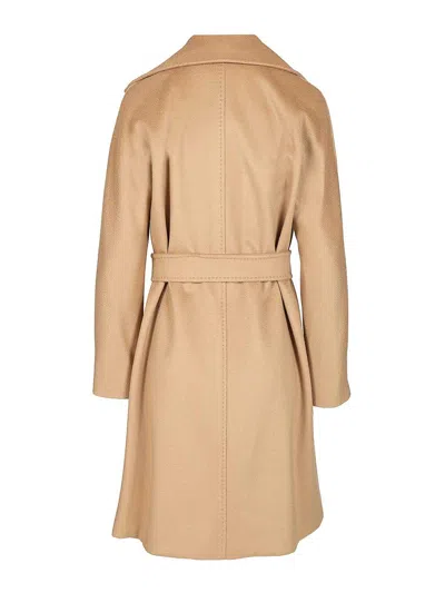 Max Mara Wool Dressing Gown Coat In Sand