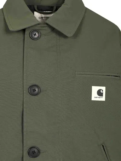 Carhartt Jacket Opuntia With Collared Design And Pockets In Green