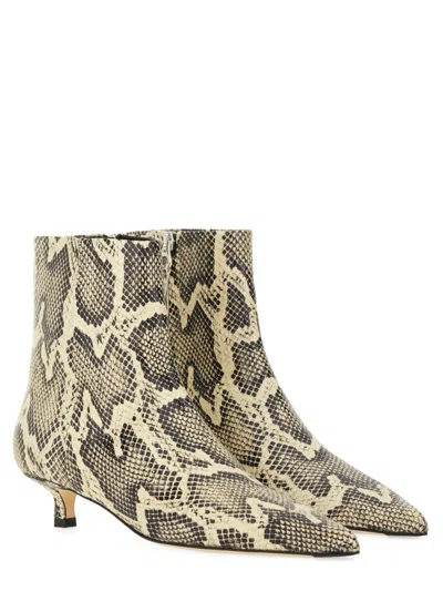 Aeyde Sofie Snake Print Calf Leather Creamy Shoes In Multi