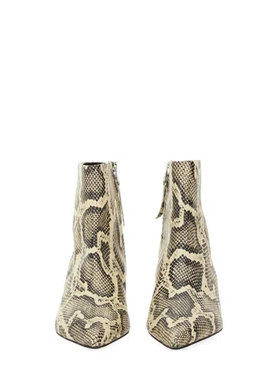 Aeyde Sofie Snake Print Calf Leather Creamy Shoes In Multi
