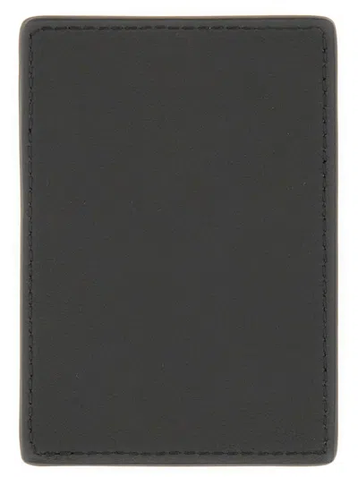 Alexander Mcqueen Alexander Mc Queen Magnetic Card Holder With Logo In Black