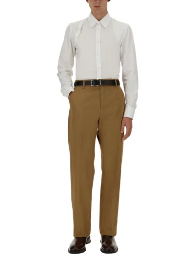 Alexander Mcqueen Alexander Mc Queen Pants With Logo In Brown