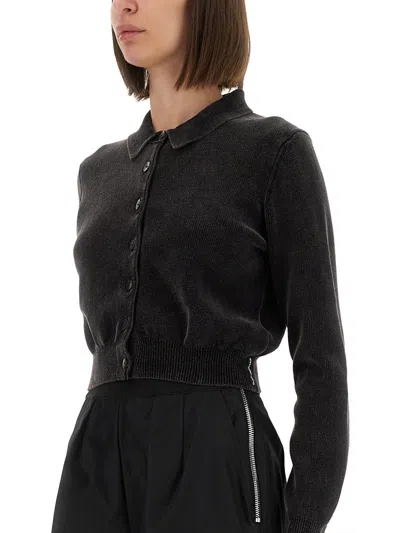 Alexander Wang Cardigan With Collar In Black