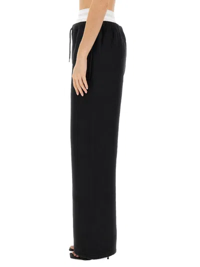 Alexander Wang T T By Alexander Wang Relaxed Black Wide-leg Pants