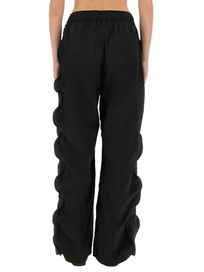 Alexander Wang T T By Alexander Wang Mid-rise Track Pants With Zipper In Black