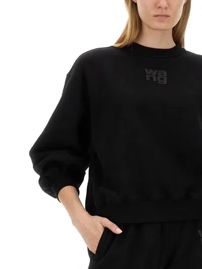 Alexander Wang T Alexanderwang.t Sweatshirt With Logo In Black
