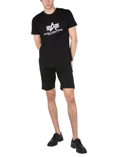 Alpha Industries Bermuda With Logo In Black
