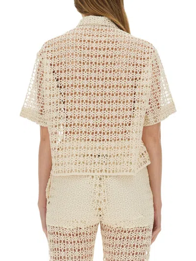 Alysi Macramé Shirt In Metallic
