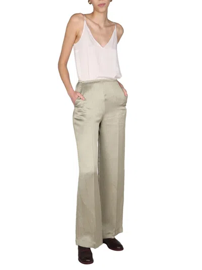 Alysi Satin Trousers In Brown