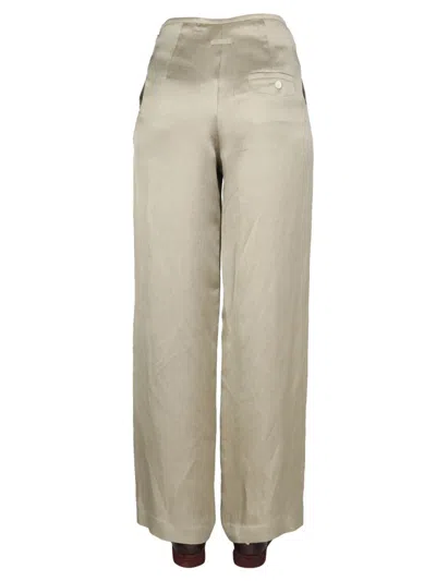Alysi Satin Trousers In Brown