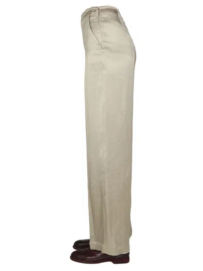 Alysi Satin Trousers In Brown