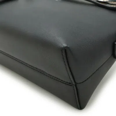 Pre-owned Fendi By The Way Black Brown Leather Handbag Shoulder Bag () In Multi