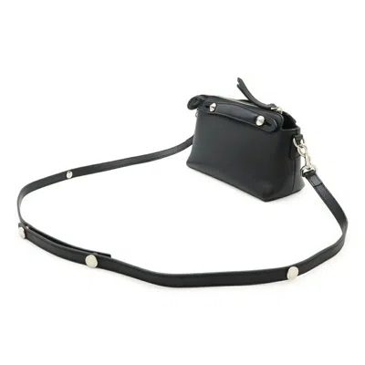 Pre-owned Fendi By The Way Black Leather Handbag Shoulder Bag ()