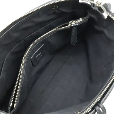 Pre-owned Fendi By The Way Black Leather Handbag Shoulder Bag ()