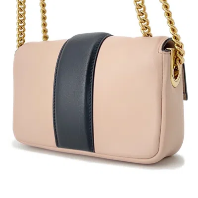 Pre-owned Fendi Pink Beige Leather Shoulder Bag ()