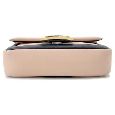Pre-owned Fendi Pink Beige Leather Shoulder Bag ()