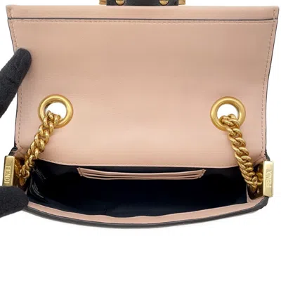 Pre-owned Fendi Pink Beige Leather Shoulder Bag ()
