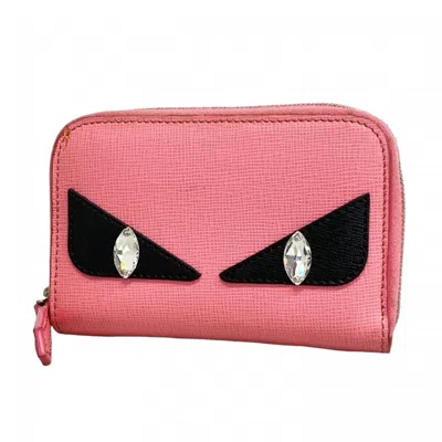 Pre-owned Fendi Pink Leather Coin Purse/coin Case ()