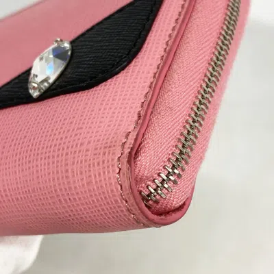 Pre-owned Fendi Pink Leather Coin Purse/coin Case ()