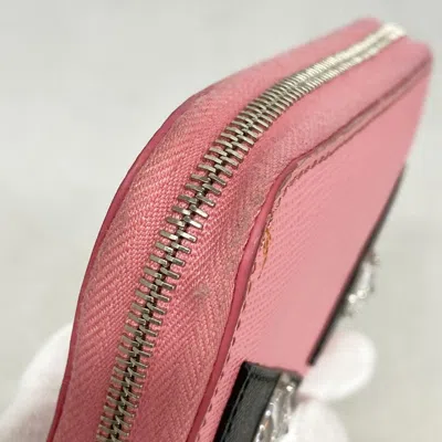 Pre-owned Fendi Pink Leather Coin Purse/coin Case ()
