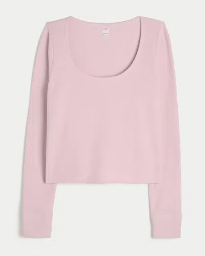 Gilly Hicks Always Cozy Waffle Long-sleeve Scoop Top