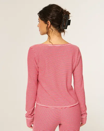 Gilly Hicks Always Cozy Waffle Long-sleeve Scoop Top