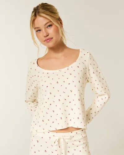 Gilly Hicks Always Cozy Waffle Long-sleeve Scoop Top