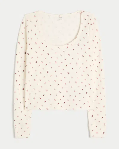 Gilly Hicks Always Cozy Waffle Long-sleeve Scoop Top