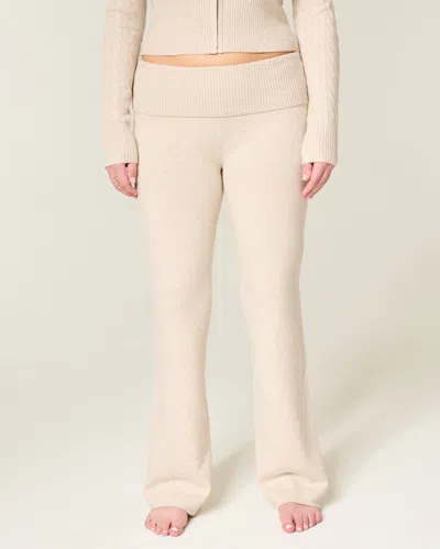 Gilly Hicks Sweater-knit Foldover Bootcut Pants