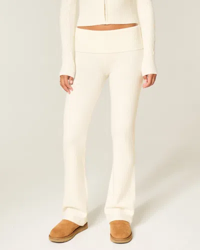 Gilly Hicks Sweater-knit Foldover Bootcut Pants