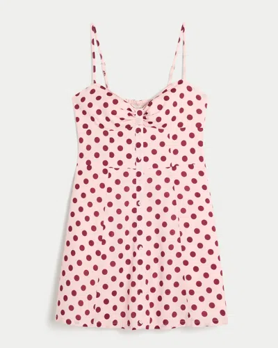 Hollister Button Mini Dress In Multi