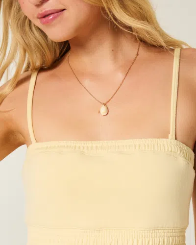 Hollister Strapless Terry Mini Dress In Yellow