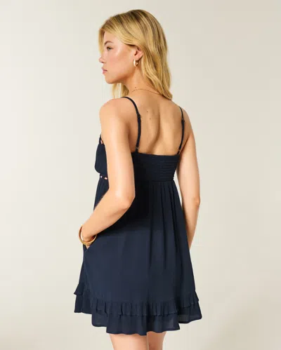 Hollister Rope Trim Babydoll Mini Dress