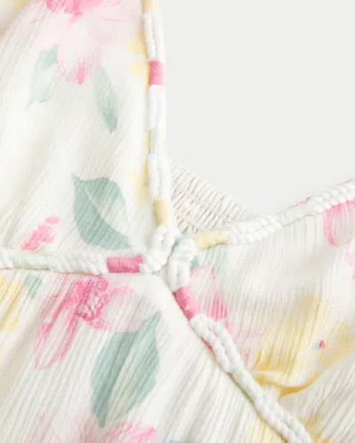 Hollister Rope Trim Babydoll Mini Dress