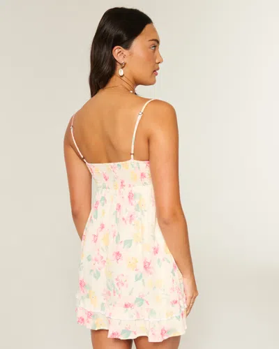 Hollister Rope Trim Babydoll Mini Dress