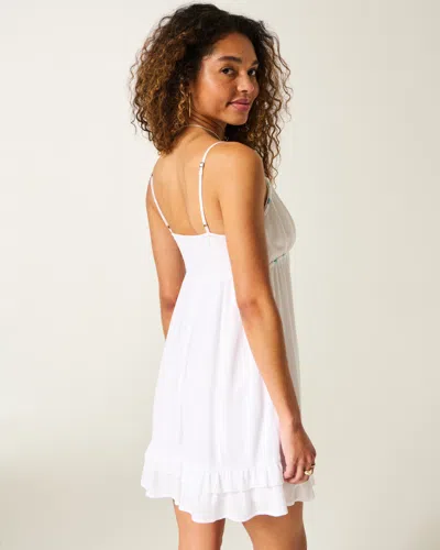 Hollister Rope Trim Babydoll Mini Dress