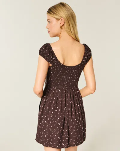 Hollister Short-sleeve Button-through Mini Dress