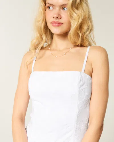 Hollister Strapless Embroidered Maxi Dress In Multi