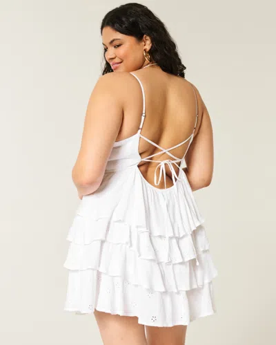 Hollister V-neck Ruffle Babydoll Mini Dress