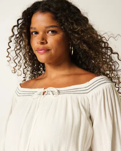 Hollister On/off-the-shoulder Woven Dress In White