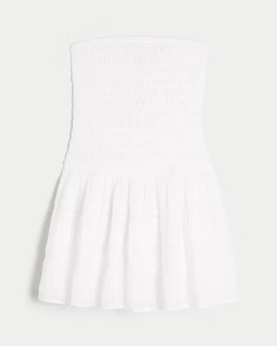 Hollister Strapless Smocked Bodice Mini Dress