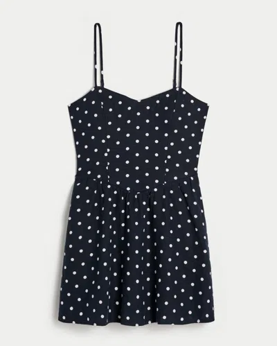 Hollister Open-back Linen-blend Mini Dress