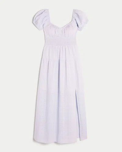 Hollister Short-sleeve Open-back Maxi Dress In White