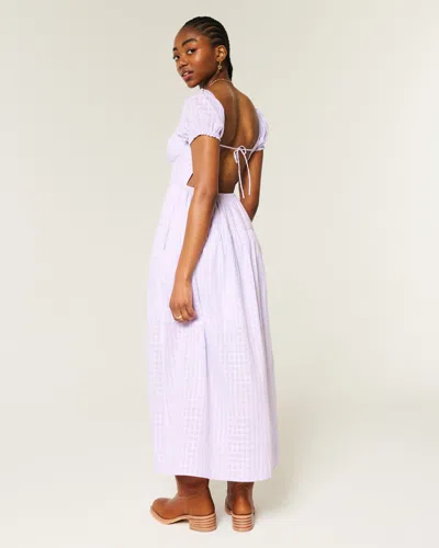 Hollister Short-sleeve Open-back Maxi Dress In White