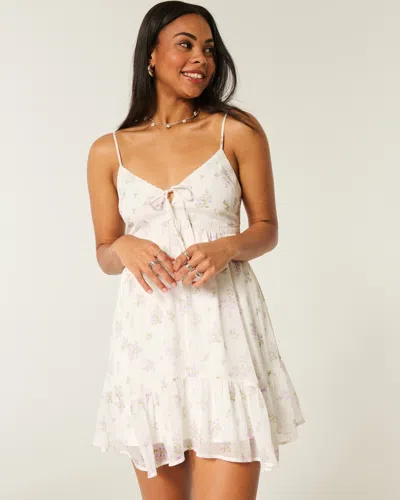 Hollister Asymmetrical Hem Chiffon Mini Dress