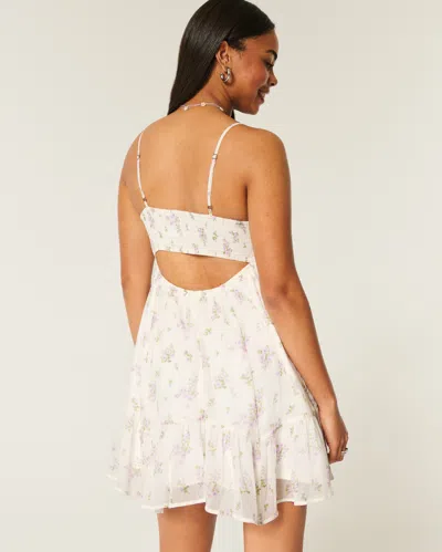 Hollister Asymmetrical Hem Chiffon Mini Dress