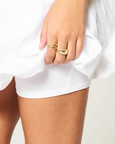 Hollister Strapless Bubble Mini Dress In White