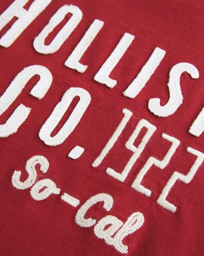 Hollister Holiday Vault Release Logo Graphic Tee In Red